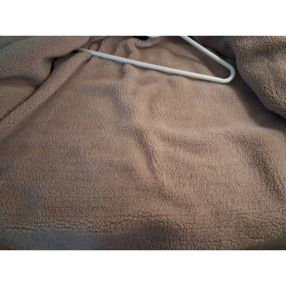 Vtg Woolrich Mens Plaid Wool Sherpa Lined Jacket Dark Wheat Black 16354 Medium